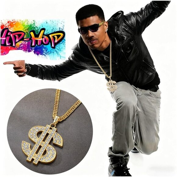 Hip Hop Costume Kit Accessories 80s 90s Rapper Outfits Party Supplies main image 7